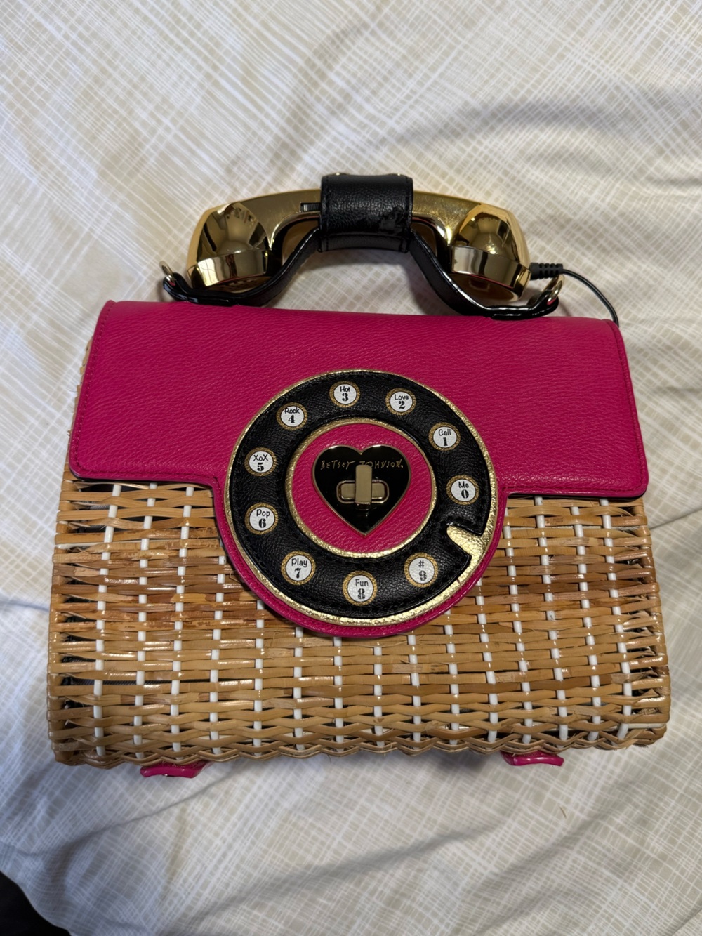 RARE Betsey Johnson Telephone Bag